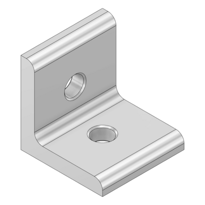 40-513-3SS MODULAR SOLUTIONS ANGLE BRACKET<BR>30MM TALL X 30MM WIDE WITH STAINLESS STEEL HARDWARE